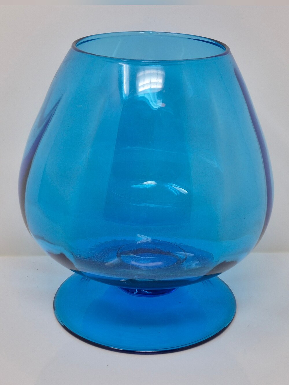Empoli? Blue Glass Brandy Snifter Style Vase